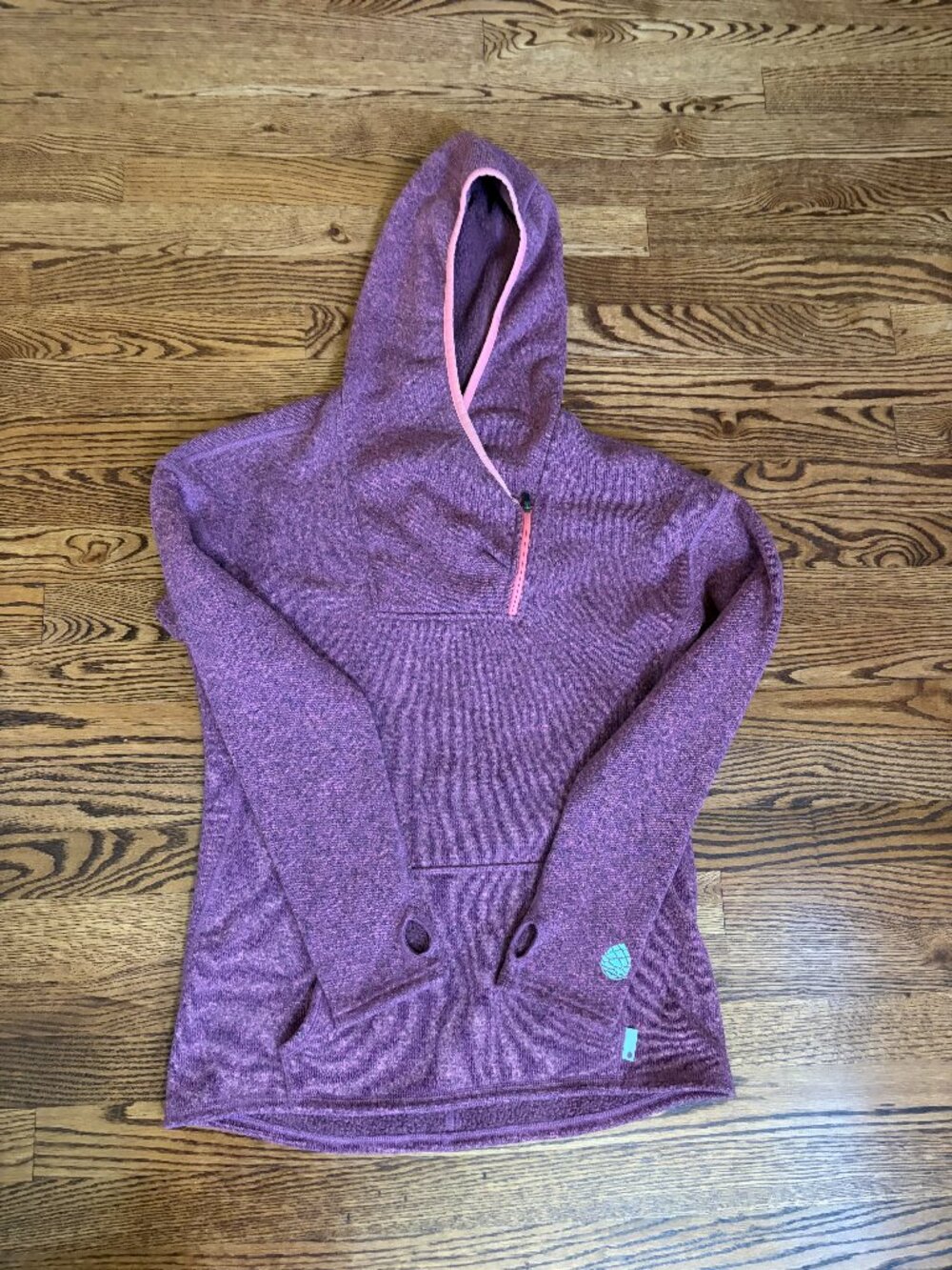 Stio Womens Sweetwater Fleece Pullover Hoodie Purple/Pink Sz Medium Outdoor Cozy